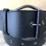 Donald Pliner Belt Expresso Leather Metal Studs 2" Wide Adjustable New NWT $190 Brown Photo 11