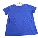 Ralph Lauren Sport Women's L V-Neck Ringer Tee Cornflower Purple 100% Cotton Photo 3