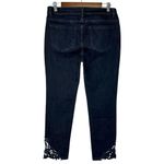 Soft Surroundings NWOT Jeans 6 Petite Ankle Touch Of Lace Crochet Hem Dark Wash Photo 4