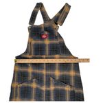 Dickies  plaid duck Mini overall dress Brown And Yellow sold at Free People Large Photo 8