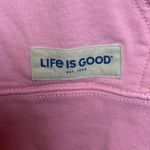 Life is Good  Hoodie Women's Size S Pink Logo Minimalist Photo 2