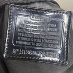 Coach  Black Signature Purse Gray Snakeskin Python Stripe Tote Photo 8