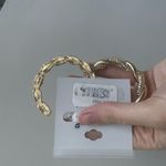 Gold hoop diamond earrings Photo 3