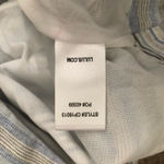 Lulus  Savvy Blue and White Striped White Fringe Along Sides Hem Shorts Medium Photo 7