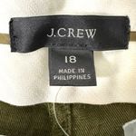 J.Crew Pleated Linen Cupro Trouser Pants in Moss Green Size 18 NWT Photo 6