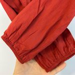 PacSun NWT /La Hearts Lace Up Long Sleeve Rust Boho Crop Top Size Medium Photo 12