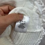 Heartloom Eyelet Ruffle Strap Top Size M White Cotton Blend Boho Feminine Photo 3