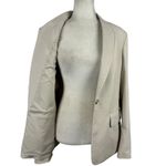 Oak + Fort Oatmeal Oversized Single Breasted One Button Blazer Flap Pocket SZ M Photo 7