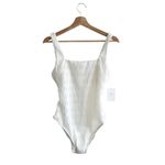ANDIE Swim The Miami Shirred One-Piece in White M NWT Photo 1