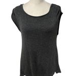 W118 By Walter Baker  Dark Gray Open-Back Capped Sleeves Top. Photo 5