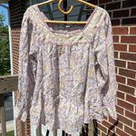 American Eagle  Floral Pastel Flowy Blouse Women's Small Photo 0