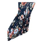 White House | Black Market WHBM XS Terrace Floral Black V-Neck Shift Jersey Dress With Metal Tassel Belt Photo 6