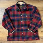 Eddie Bauer Vtg Jacket Tartan Wool/Nylon Plaid Button Barn Chore Coat USA M Photo 0