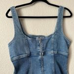 Anthropologie Pilcro  Square-Neck Corset Denim Midi Dress Small Photo 5
