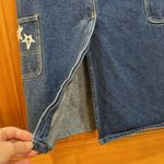 Obey  100% Cotton Juniper High Waist Loose Fit Pockets  Midi Denim Skirt size 26 Photo 12