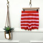 Free People Beach Malibu Surf Sweater Striped Knit Shorts Orange Pink Size M Photo 1