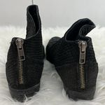 Seychelles  Size 7 Black Reunited Snake Skin Suede Leather Heeled Booties Photo 5