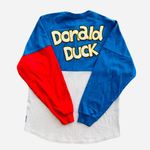 Disney Unisex DisneylandSpirit Jersey Vibrant Blue Top Donald Duck Size S Rare Photo 0