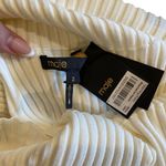 Maje  Rib Knit Bardot-Neck Top In White Size 2 Photo 5