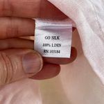 Go Silk Women's Light PInk 100% Linen Long Sleeve Button Down Shirt Size S Photo 7