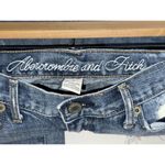 Abercrombie & Fitch NEW Blue Denim Distressed Low Rise Capris Jean Shorts Size 2 Photo 2