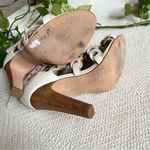 Elie Tahari Artisan Gladiator Open Toe Heels in Eggshell White size 37 Photo 7