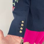 Crown & Ivy NWT Crown‎ & Ivy Navy Blazer With Embroidered Flowers Size SMALL Photo 4