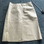 Anne Klein  gray leather front snap slit a line size 14 Pencil Skirt Knee-Length Photo 0