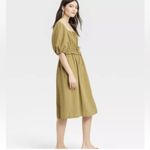 Universal Threads Universal Thread Dress Small Tribeca Green Puff Short Sleeve Cotton NWT Photo 5