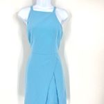 Amanda Uprichard Amanda‎ Uprichard Women's Square Neck Tulip Hem Mini Dress Light Blue Size Large Photo 2