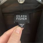 Eileen Fisher  Black 100% Sheer Silk Kimono Top Size Medium Photo 2