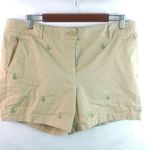 Brooks Brothers  14 35 Pineapple Embroidered Khaki Shorts Plus Photo 0