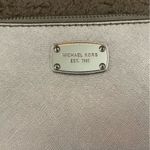 Michael Kors Authentic  Pale Jet Set Silver Saffiano Leather Large Dome Crossbody Photo 3