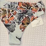 Kulani Kinis NEW! HARPER S Mint Peach Hawaiian High Waist Cheeky Bikini Bottoms Photo 9