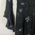 Free People  Black Jasmine Embroidered Long Sleeve Mini Dress 2 Photo 5