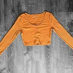 Aeropostale  Orange Long Sleeve Crop Top‎ Photo 1