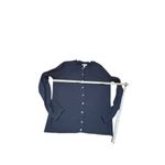 Croft & Barrow Womens Cardigan Sweater P/S Black Cotton & Modal Blend PS Photo 2