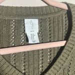 Joie  Olive Knit Short Sleeved Sweater | Medium‎ Photo 2