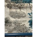 Cabernet Floral Teal Lightweight Cardigan 3X‎ Sweatshirt Ruffle Trim White Beige Photo 3