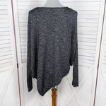 Mossimo Supply Co Mossimo Metallic Shimmer Asymmetrical Hem Dolman Sleeve Top Black Silver Small Photo 3