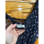 Free People Womens  Juliet Black Floral Frilly Feminine Bodysuit Size Small Photo 2