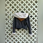 Free People COPY - Perry Shearling Hooded Denim Jacket Photo 4