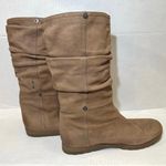 Prada  Sport Women's Brown Slouchy Suede Mid Calf Flat Pull On Boots Size 38/US7 Photo 1
