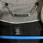 White House | Black Market  Ruffle Front Single Button Blazer‎ Jacket Size 6 Gray Photo 2