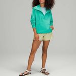 Lululemon Pack Light Pullover Jacket Paradise Green Sz 6 2021 Packable Half Zip Photo 2