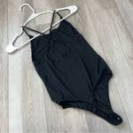 Babaton Racerback Bodysuit scoop neck womens Black small going out party fitted Photo 3