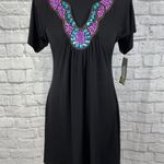 Calessa vneck short sleeve flowy mini dress with beads & jewels NWT sz S Photo 0