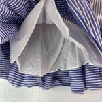 J.Crew  2 Layered Ruffle Lined Blue and White Striped Pocketed Mini Skirt Photo 1