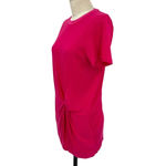 Rag and Bone  Marina Crewneck‎ Short-Sleeve Drape Tee Hot Pink Size Small Photo 5