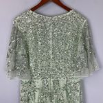 Mac Duggal Sage Green Sequined Butterfly Sleeve High Low Gown Size 12 93681 Photo 10